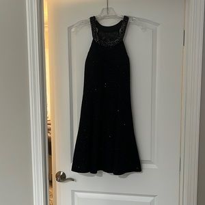 Black, bejeweled prom or homecoming dress